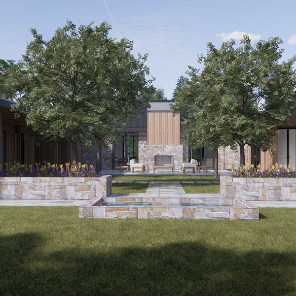 Architectural Rendering of Bar Harbor Residence, Currently Under Construction