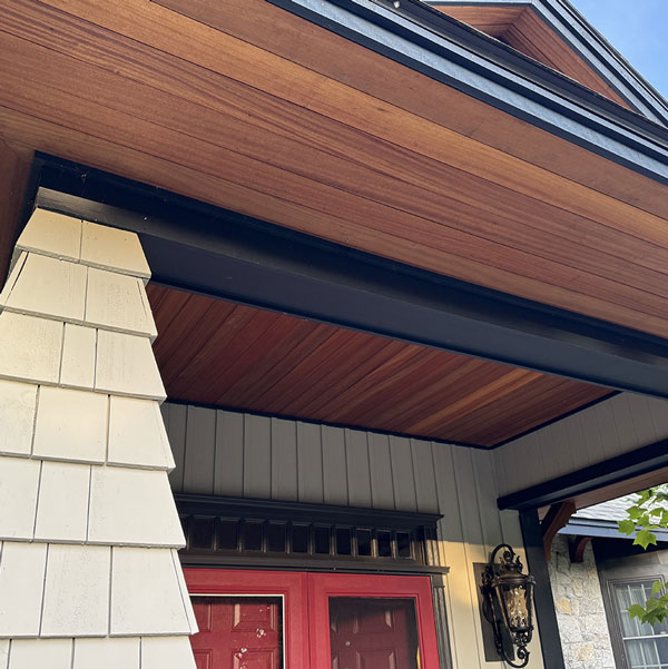 New Facade as part of new 3600 SqFt three story addition on Mount Desert Island residence