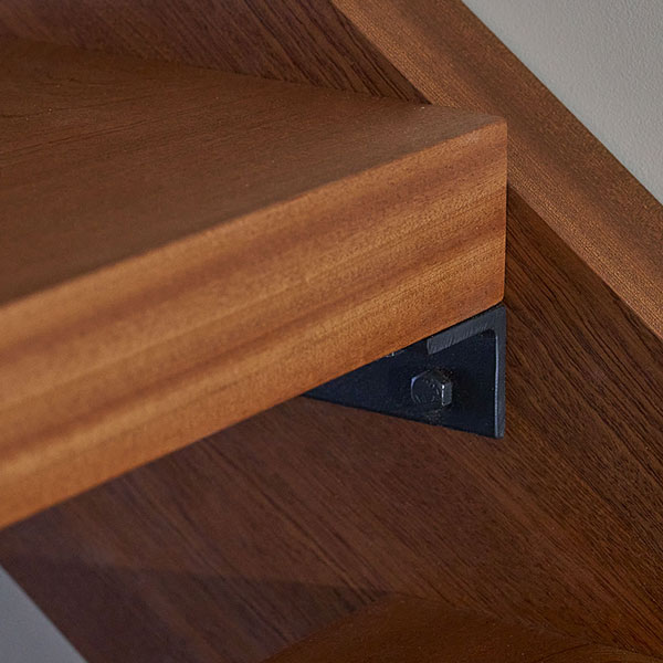Quality in the Details, Sapele Mahogany Stair Treads for Bar Harbor Open Staircase