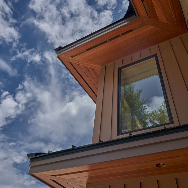 Sapele Mahogany Tongue &#38; Groove Soffit Cladding, 5&#34; Face with V Groove and UV Pre-Finish